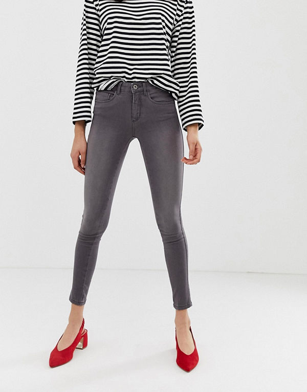 Only Royal Skinny jeans Mellangrå