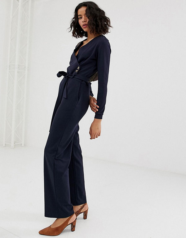Vero Moda Omlottjumpsuit med knappar