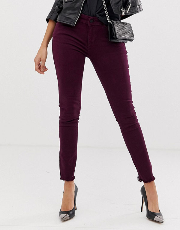 DL1961 Margaux Höga skinny jeans Aubergine