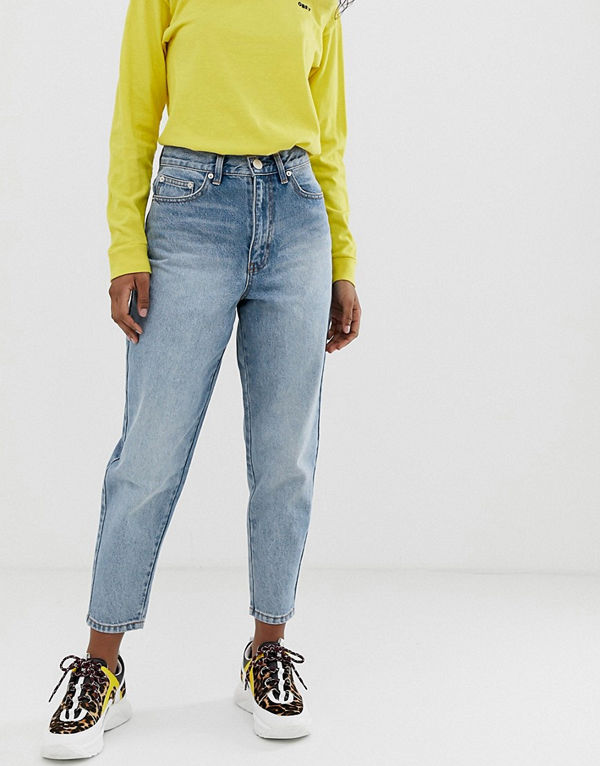 ASOS DESIGN Ljusa vintageblå boyfriendjeans med ballongben Ljust vintage-blå
