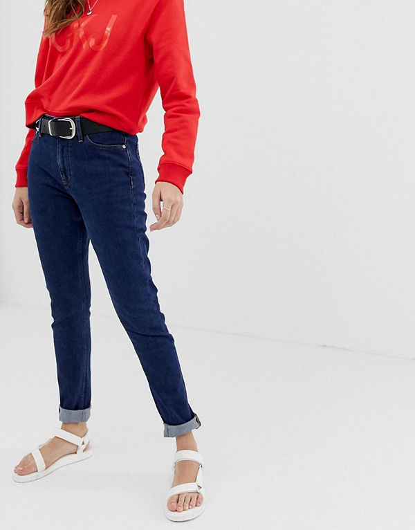 Calvin Klein Skinny jeans med hög midja Bahnof blue