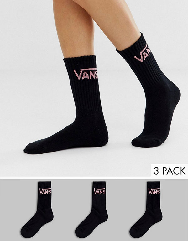 Vans 3-pack svarta