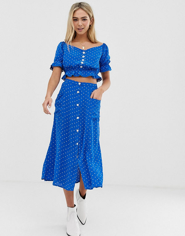 Miss Selfridge Prickig midikjol