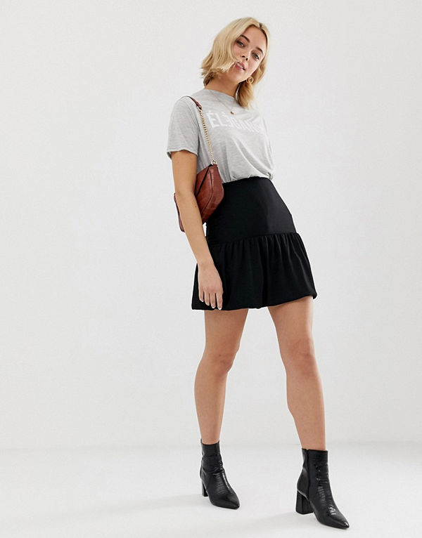 ASOS DESIGN Strukturerad ballongkjol i minimodell