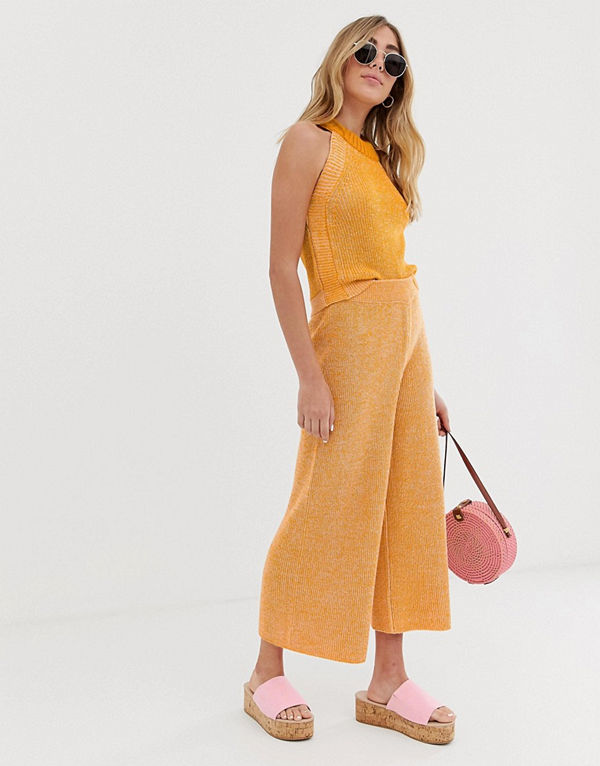 ASOS DESIGN Stickade culotte-byxor