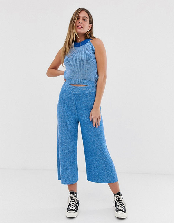 ASOS DESIGN Stickade culotte-byxor