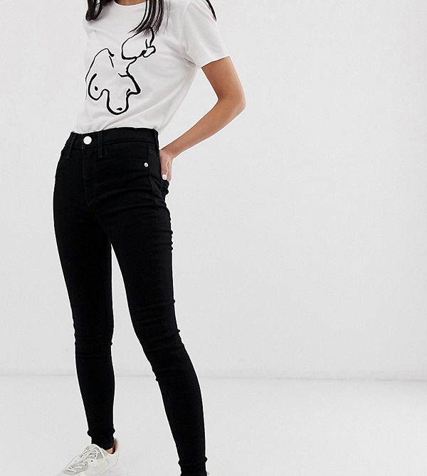 River Island Petite Harper Svarta skinny jeans