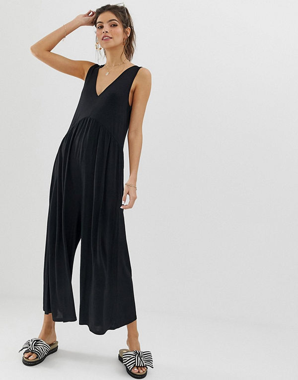 ASOS DESIGN Curve Smockad jumpsuit