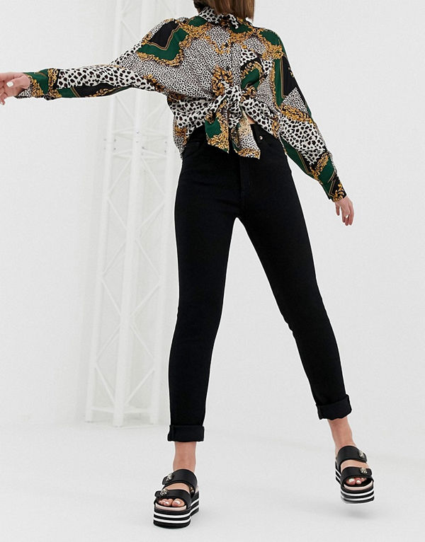 Monki Moop Svarta jeans