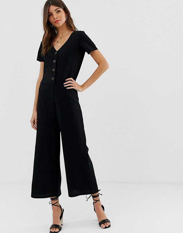 Vila Kortärmad jumpsuit med knäppning
