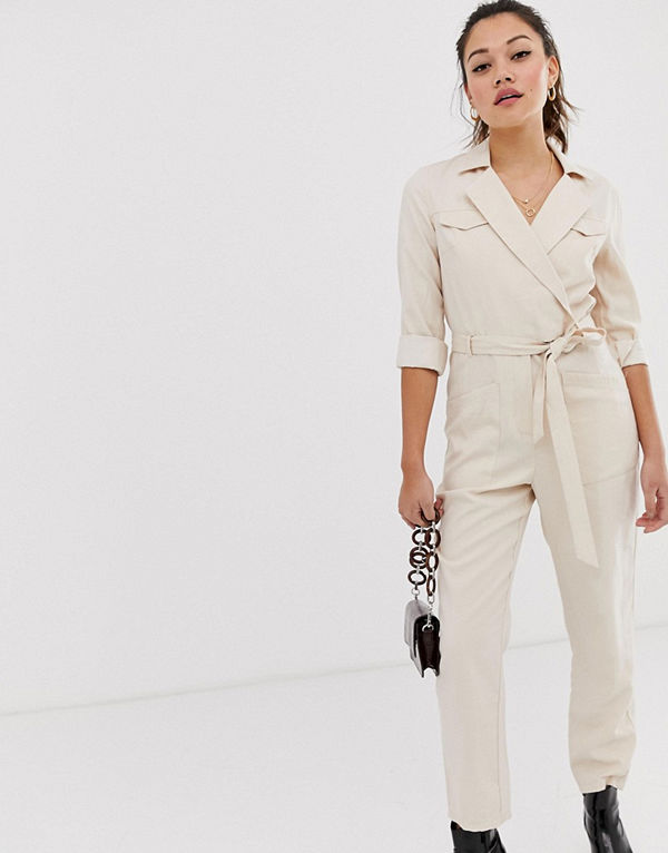 Miss Selfridge Beige overall