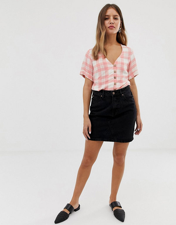 New Look Svart jeanskjol