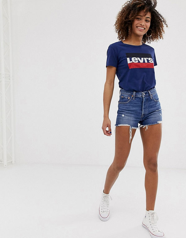 Levi's 501 Shorts med hög midja