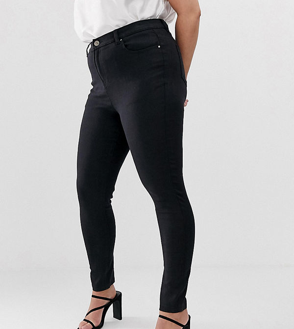 Simply Be Lucy Svarta skinny jeans med 