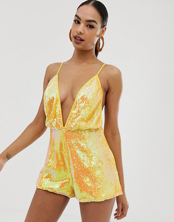 In The Style Playsuit med paljetter