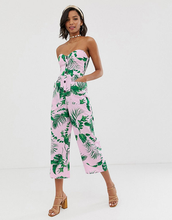 ASOS DESIGN Jumpsuit med bandeau-ringning