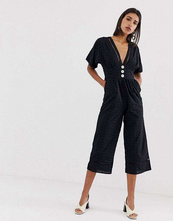 Neon Rose Jumpsuit med broderier