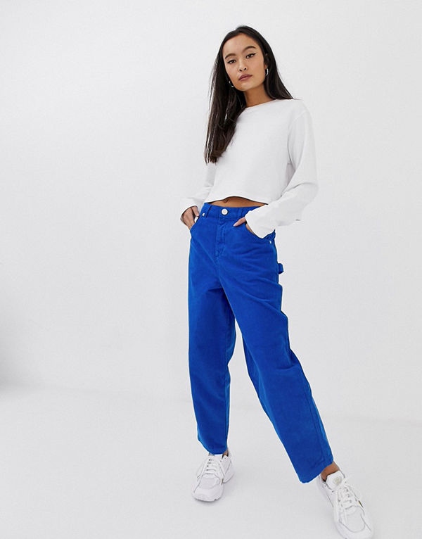 ASOS DESIGN Carpenter Blå boyfriendjeans i manchester