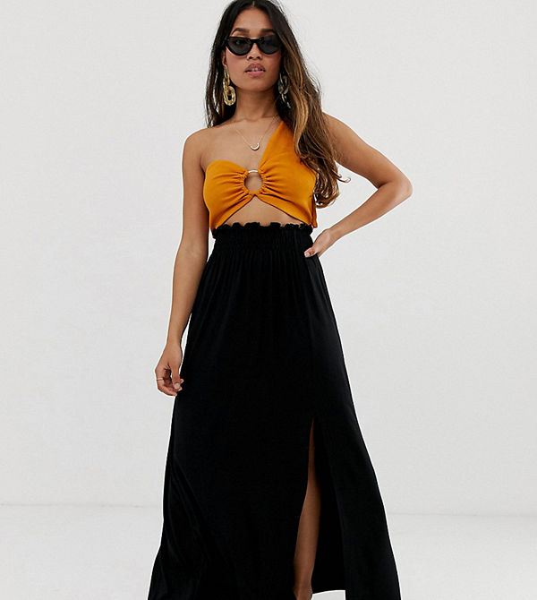 ASOS Petite Maxikjol med smockad midja