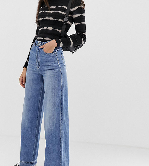 Stradivarius STR Blå jeans med vida ben