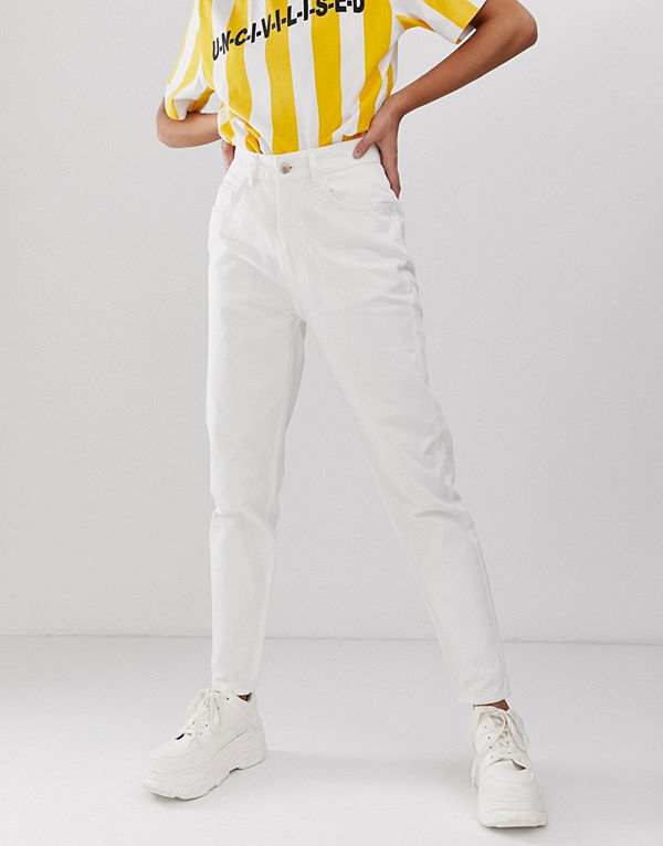 Uncivilised Core Naturvita mom jeans Elfenben