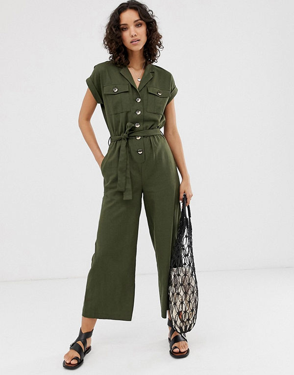 Only Funktionell jumpsuit Kakifärgad