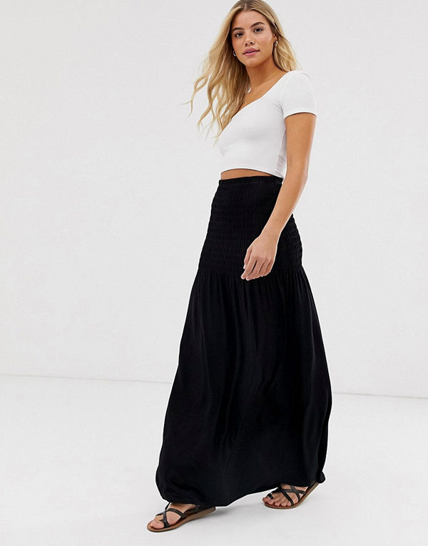 ASOS DESIGN Smockad maxikjol