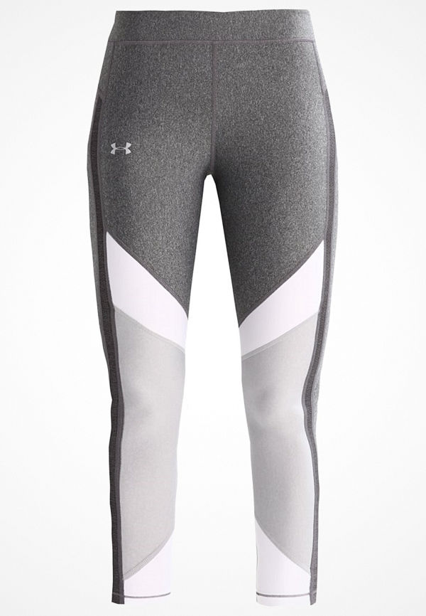 Under Armour COLOR BLOCKED Tights carbon heather/white/metallic silver