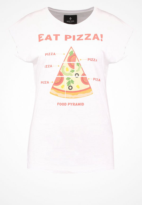 Saint Noir PIZZA Tshirt med tryck white