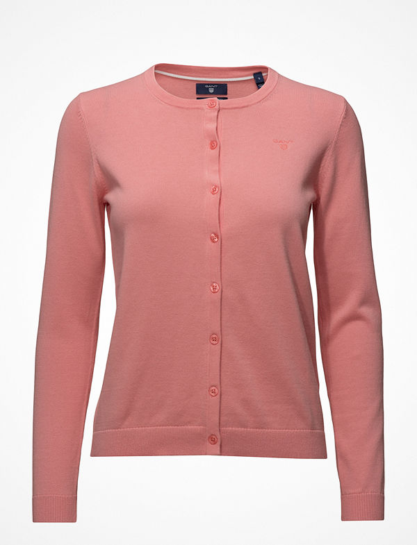 Gant Lt Wt Cotton Crew Cardigan
