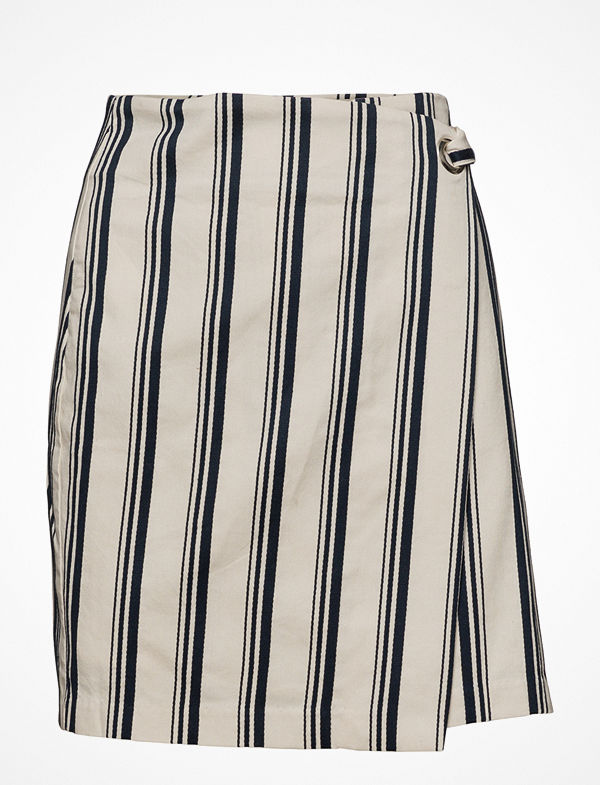 Mango Striped Wrap Skirt