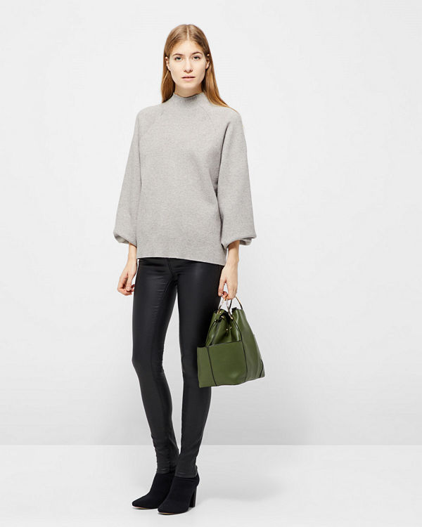 Vila svarta byxor Vicommit coated jeans