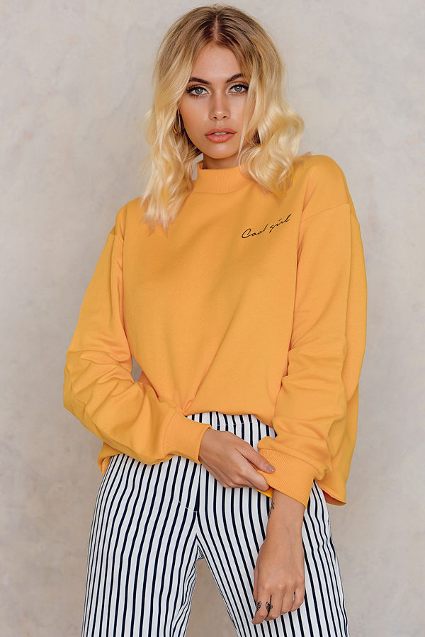 NA-KD Cool Girl Sweatshirt orange