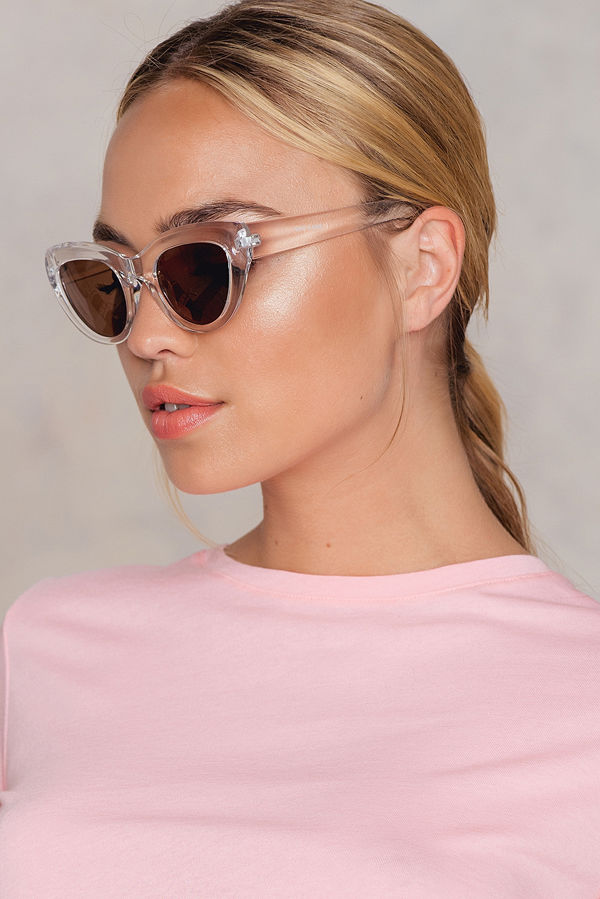 NA-KD Accessories Cat Eye Sunglasses vit silver