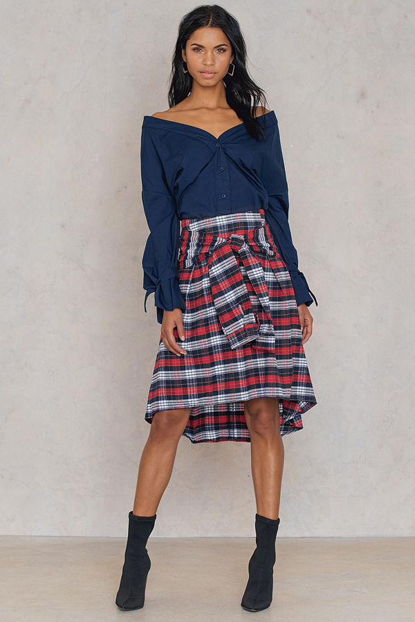 Trendyol Tie Front Frill Skirt
