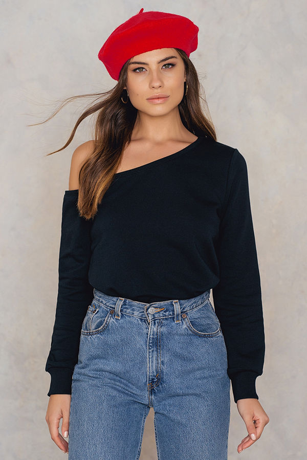NA-KD Basic One Shoulder Sweater