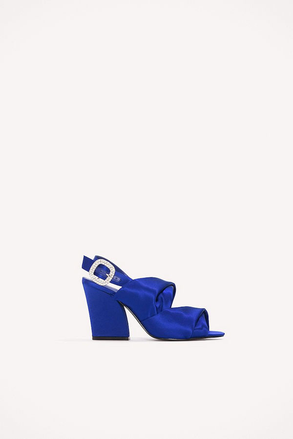 NA-KD Shoes Peep Toe Block Sandals - Högklackat