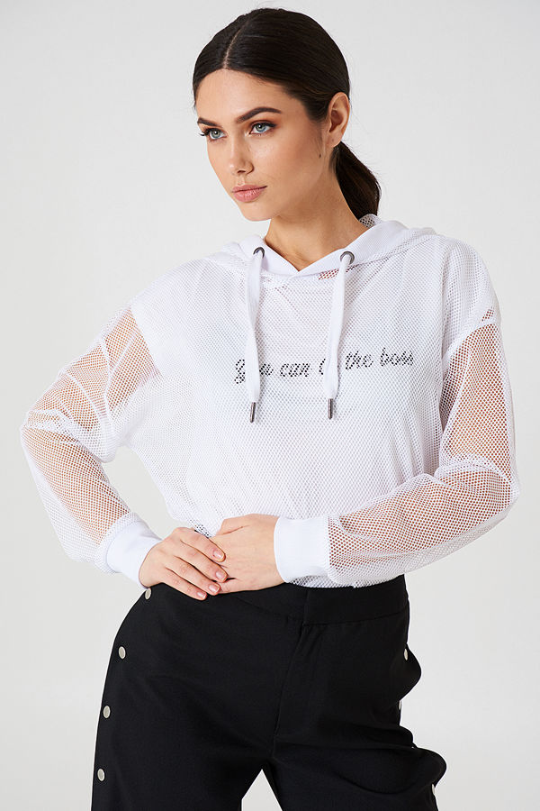 Rut & Circle Oversized Mesh hoodie