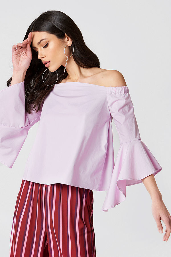 Glamorous Trumpet Sleeve Top - Blusar