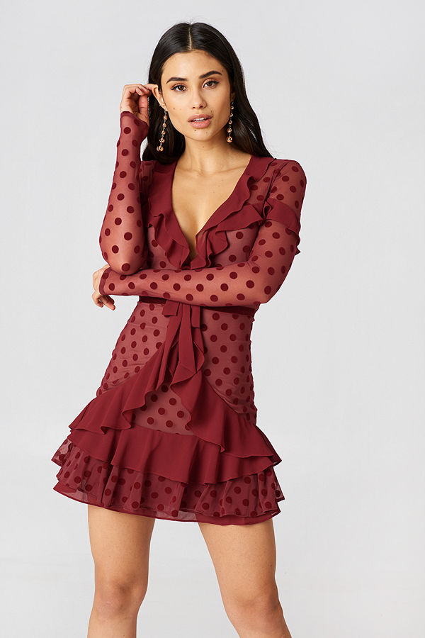 For Love & Lemons Dotty Mini Dress