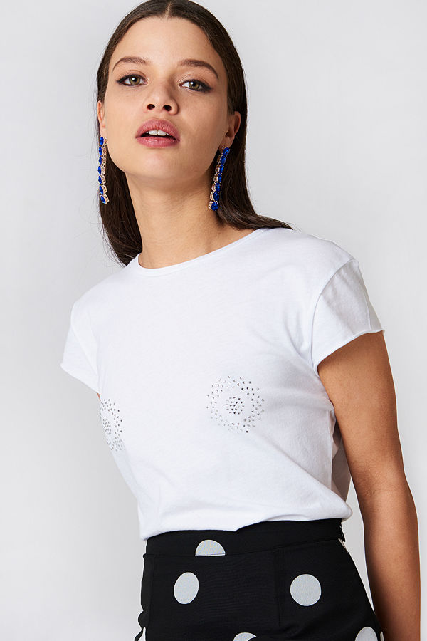 NA-KD Sparkle Chest Tee