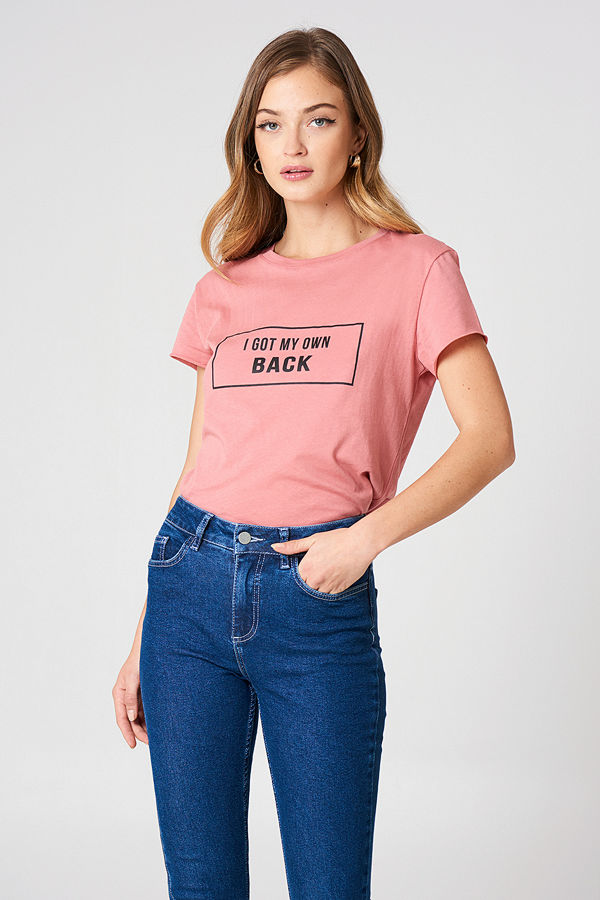 Rut & Circle My own back tee rosa