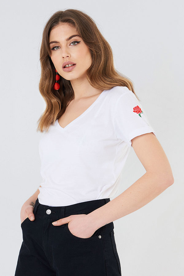 Colourful Rebel Roses Loose Fit Tee