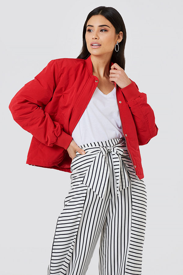 Filippa K Ryder Bomber Jacket röd bomberjacka