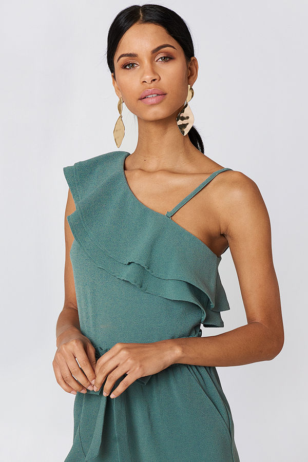 Rut & Circle Ofelia One Shoulder Top grön