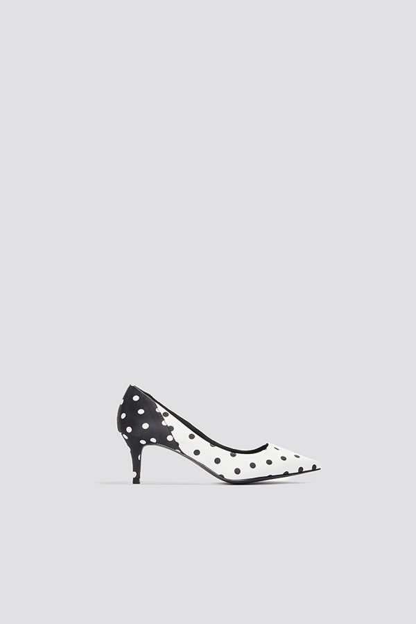 NA-KD Shoes Block Mid Heel Satin Pumps - Högklackat