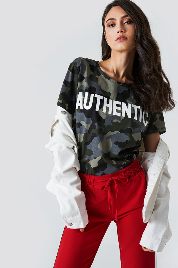 NA-KD Authentic Tee grön
