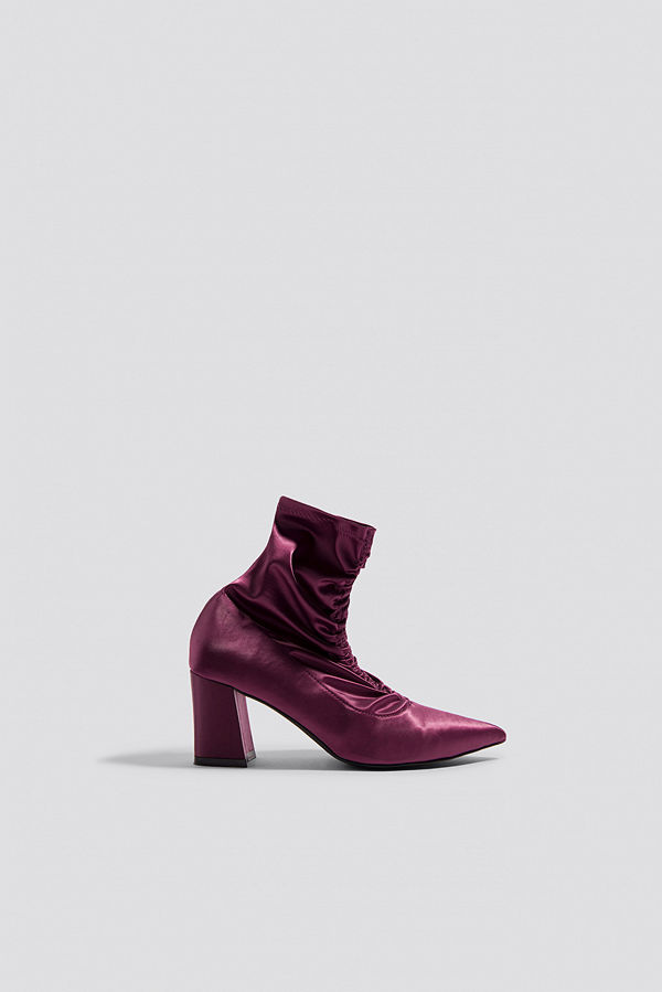NA-KD Shoes Gathered Front Sock Boots - Högklackat