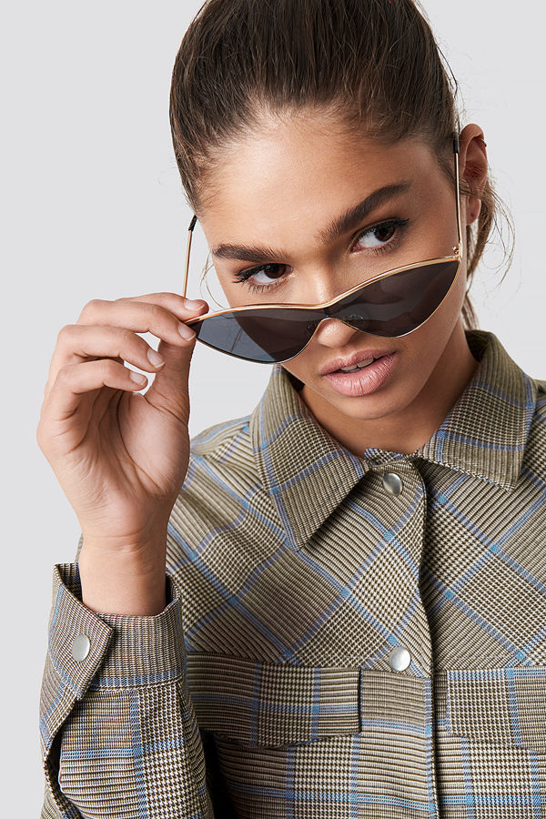 NA-KD Accessories Metal Cateye Sunglasses - Solglasögon
