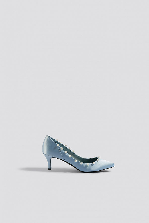 NA-KD Shoes Pearl Detail Pumps blå